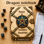 Dragon Notebook Laser Cut File | Fantasy Journal Cover SVG | Digital Download - Image 8