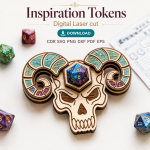 DND Inspiration Tokens SVG | RPG Reward Token Laser Cut File | Digital Download - Image 8