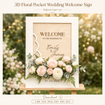 Wedding Welcome Sign SVG | 3D Floral Wedding Sign Laser Cut File | Digital Download - Image 8