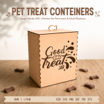 Pet Treat Containers Laser Cut SVG Bundle, Dog Cat Treat Jar Box, Pet Food Storage Template, Glowforge Ready CNC Files, DXF PDF EPS PNG - Image 7