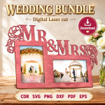 Wedding Decor Bundle SVG | Wedding Sign & Favor Templates | Laser Cut Files - Image 8