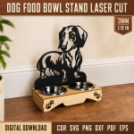 Dog Food Bowl Stand Laser Cut SVG | Elevated Pet Feeder CNC File | Wooden Raised Dog Bowl Holder Template | Pet Feeding Station DXF PDF EPS - Image 7