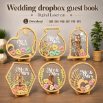 Wedding Guest Book SVG | Drop Box Guest Book Laser Cut File | Digital Download
