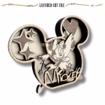 Cartoon Mouse Head Layered SVG Bundle | 3D Multilayer Laser Cut File | Shadow Box Design | Glowforge SVG | Cricut Cut File | Wood Laser Art - Image 6