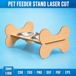 Pet Feeder Stand Laser Cut File | Raised Dog Cat Bowl Holder SVG | Wooden Elevated Pet Food Stand Template | CNC Digital Download DXF PDF EPS PNG CDR - Image 11