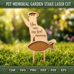Pet Memorial Garden Stake SVG | Dog Cat Remembrance Laser Cut File | Rainbow Bridge Pet Grave Marker DXF PNG PDF EPS - Image 7