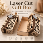 Gift Box Bundle Laser Cut SVG Set, 3D Gift Box Template, Wooden Box DXF Files, Party Favor Box CNC, Digital Download SVG DXF PDF EPS - Image 7