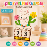 Kids Perpetual Calendar Laser Cut File | Montessori Learning Calendar SVG | Digital Download - Image 8