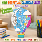 Kids Perpetual Calendar SVG | Laser Cut Montessori Calendar File | Digital Download - Image 8