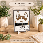 Pet Memorial Sign Laser Cut File, Dog Cat Remembrance SVG, Personalized Pet Loss Plaque, Rainbow Bridge Decor, CNC Digital Download - Image 8