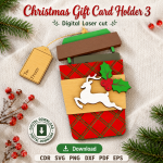 Christmas Money Holder SVG | Laser Cut Gift Card Holder | Digital Download - Image 8