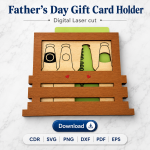 Dad Gift Card Holder SVG | Father's Day Laser Cut Gift File | Digital Download - Image 8