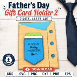 Dad Gift Card Holder SVG | Father's Day Laser Cut File | Digital Download - Image 8