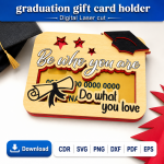 Graduation Money Holder SVG | Laser Cut Graduation Gift Card Holder | Digital Download - Image 8