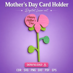 Mother's Day Gift Card Holder SVG | Laser Cut Mom Gift File | Digital Download - Image 8
