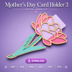 Mother's Day Gift Card Holder SVG | Mom Gift Laser Cut File | Digital Download - Image 8