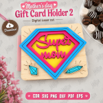 Mom Gift Card Holder SVG | Mother's Day Laser Cut File | Digital Download - Image 8