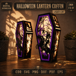 Halloween Lantern Coffin CNC Laser Cut Template - Image 7