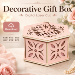 Decorative Gift Box SVG Bundle, Laser Cut Keepsake Box Files, DIY Gift Presentation Template - Image 7
