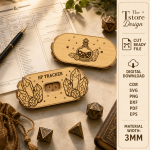HP Tracker Laser Cut File, Health Point Counter SVG, DnD Game Accessory, Tabletop RPG Tracker, Digital Download DXF PDF EPS PNG - Image 7