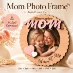 Mini Photo Frame SVG Bundle, Mother's Day Gift Template, Laser Cut Keepsake Frame Files - Image 8