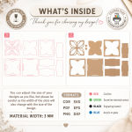 Flower Gift Boxes Laser Cut Bundle, Floral Box SVG, CNC Gift Box Template, Wedding Favor Box, DXF EPS PDF PNG Digital Files - Image 7