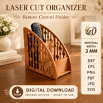 Remote Control Holders Bundle Laser Cut Files, Wooden Remote Caddy SVG DXF, TV Organizer Box, Living Room Storage Digital Download - Image 7