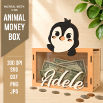 Animal Money Box Laser Cut Bundle SVG | Kids Coin Bank Template DXF | Wooden Piggy Bank CNC Files PDF EPS PNG - Image 7