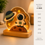 Kids LED Stand Laser Cut Bundle SVG | Night Light Display Base DXF | Glow Lamp Stand CNC Files | Wooden LED Light Holder Template PDF EPS PNG - Image 7