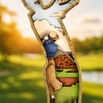 Golf Art SVG 3D Layered Silhouette, Sports Golfer Cut File, Golfer Gift - Image 3