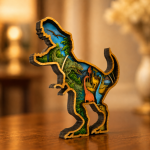 7 Layer T-Rex Dinosaur SVG Pack, 3D Tyrannosaurus Cut File, Glowforge Laser Cut - Image 3