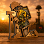 Firefighter SVG 3D Layered Silhouette, Fireman Cut File - Image 3
