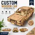 Gol Car SVG | 3D Wood Model Kit Laser Cut Files | DIY VW Car Puzzle | CNC DXF EPS PDF Digital Download