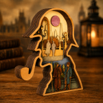 Sherlock Holmes SVG 3D Layered Silhouette, Detective Cut File, Laser Cut 9 Layer - Image 3