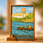 Minnesota SVG 3D Landscape, 7 Layers Cut File - Image 2