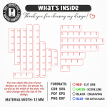 Wall Mug Holders Laser Cut Bundle, Coffee Mug Rack SVG, Kitchen Cup Organizer CNC Template, DXF PDF EPS Files - Image 11