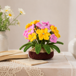 Primrose Flower Crochet Pattern PDF, Floral Table Decoration, Flower Pot Amigurumi, Spring Home Decor Gift - Image 7