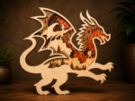 10+ Fire Dragon Bundle Multilayer 3D Wooden Engraved Laser Cut File, Decoration Ornament Glowforge Make, Svg Dxf Ai Pdf Instant Download - Image 4