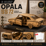 Opala SS 72 Papercraft Template SVG PDF | Cardboard Car Model Kit | DIY Paper Car | Instant Download Laser Cut Files - Image 2