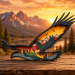 Eagle SVG Bald Eagle SVG 3D Layered Mandala Laser Cut File - Image 2