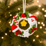 Christmas Wreath Crochet Pattern PDF, Holiday Ornament Amigurumi Tutorial, Xmas Decor Crochet Pattern, Festive Home Decor - Image 2