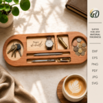 Dump Tray Laser Cut Files, SVG DXF PDF Bundle, Wooden Valet Tray Template, Instant Download - Image 9