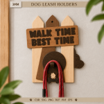 Dog Leash Holders Laser Cut Bundle, Pet Leash Rack SVG, Dog Collar Hanger, Paw Wall Hooks, CNC Digital Download Files - Image 8