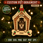 Custom Pet Photo Ornament, Personalized Dog Cat Ornament, Pet Memorial Christmas Keepsake, Custom Pet Gift, Pet Lover Holiday Ornament - Image 8