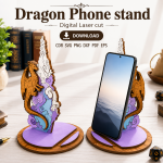 Dragon Phone Holder SVG | Laser Cut Phone Stand Template | Digital Download - Image 9
