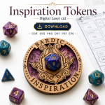 DND Inspiration Tokens SVG | RPG Reward Token Laser Cut File | Digital Download - Image 9