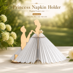 Princess Napkin Holder Laser Cut File | SVG Template | Digital Download | CDR SVG PNG DXF PDF EPS - Image 9
