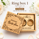 Ring Box Laser Cut File | Wedding Ring Holder SVG | Digital Download - Image 9