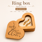 Ring Box 1 Laser Cut File | Wedding Ring Holder SVG | Digital Download - Image 9