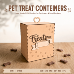 Pet Treat Containers Laser Cut SVG Bundle, Dog Cat Treat Jar Box, Pet Food Storage Template, Glowforge Ready CNC Files, DXF PDF EPS PNG - Image 8